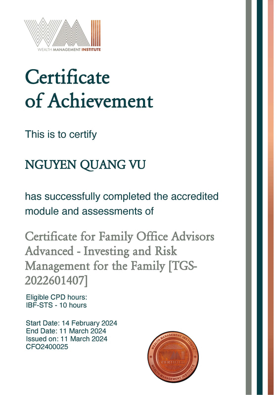 Investing & Risk Management certificate