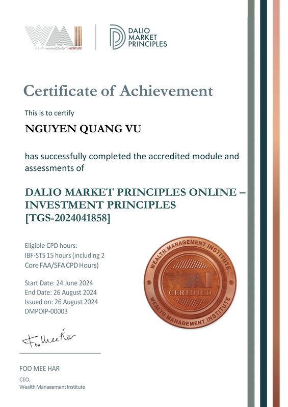 Dalio Market Principles certification